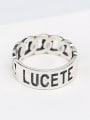 thumb Personalized Silver Letter Chain Ring 1