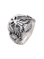thumb Punk style Double Eagle Antique Silver Plated Alloy Ring 0
