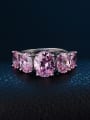 thumb Fashion Oval Pink Zirconias Copper Ring 2