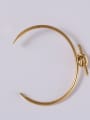 thumb Titanium With Gold Plated Personality Tie a knot  Free Size Bangles 2