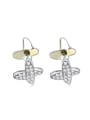 thumb Fashion Double Butterfly austrian Crystals-covered Stud Earrings 1