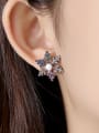 thumb Copper With Gun Plated Delicate Snowflake Stud Earrings 1