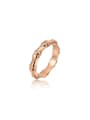 thumb Rose Gold Plated Bamboo Shaped Alloy Ring 0