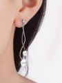 thumb Fashion Water Wave Line Imitation Pearl Drop Earrings 1
