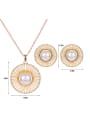 thumb 2018 Alloy Imitation-gold Plated Fashion Artificial Stones Round Two Pieces Jewelry Set 3