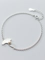 thumb All-match Adjustable Leaf Shaped Pearl S925 Silver Bracelet 0