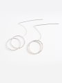 thumb 18K Silver Plated Double Round Shaped Earrings 1