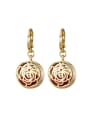 thumb Hollow Rose Flower Zircon Earrings 0