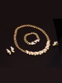 thumb Alloy Imitation-gold Plated Fashion Hollow Circle CZ Four Pieces Jewelry Set 1
