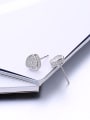 thumb Tiny Shiny Cubic Zirconias Heart 925 Silver Stud Earrings 1