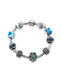 thumb Exquisite Blue Flower Shaped Enamel Bracelet 0