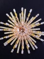 thumb Copper With Gold Plated Luxury Sun Flower Brooches 2