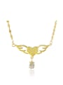 thumb Creative 24K Gold Plated Wings Shaped Rhinestone Necklace 0