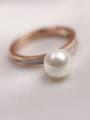 thumb Shell Pearl Simple Style Women Ring 0