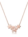 thumb Europe And The United States The Plum Blossom Rose Gold Necklace 0