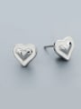thumb 925 Silver Heart-shaped stud Earring 0