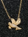 thumb Exquisite Gold Plated Bird Shaped Rhinestones Necklace 3
