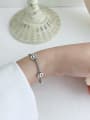 thumb 925 Sterling Silver With Antique Silver Plated Simple Smiley face  Bracelets 2