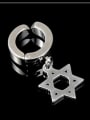 thumb Stainless Steel With Black Gun Plated Personality Cross Stud Earrings 3