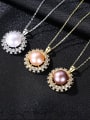 thumb 925 Sterling Silver With Artificial Pearl Simplistic Round Necklaces 2