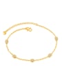 thumb Simple Cubic Zircon Gold Plated Anklet 0