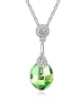 thumb Simple Oval austrian Crystals Alloy Necklace 3