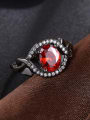 thumb Fashion Red Stone Rhinestones Ring 2