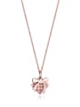 thumb Christmas Bow Tie Rose Gold Titanium Necklace 0
