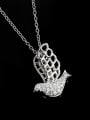 thumb Lovely 18K Platinum Plated Pigeon Shaped Zircon Necklace 2
