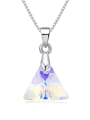 thumb Triangle austrian Crystal Pendant Alloy Necklace 2