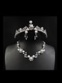 thumb Three Pieces Jewelry Artificial Pearls Zircons Hair Accessories 0