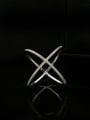 thumb Simple Cross Lines Stacking Ring 1
