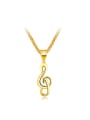 thumb Personalized Musical Note Titanium Necklace 0