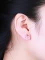 thumb Rose Gold Plated Dolphin Zircon Earrings 1
