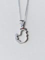 thumb Lovely Bird Shaped Colorful Rhinestones S925 Silver Necklace 0