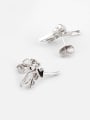 thumb 18K White Gold Butterfly Shaped Austria Crystal stud Earring 1
