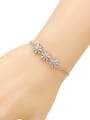 thumb Copper With Cubic Zirconia Personality snowflake adjustable Bracelets 1