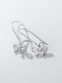 thumb 925 Sterling Silver With Cubic Zirconia Simplistic Bowknot Hook Earrings 2