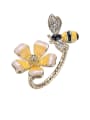 thumb Personalized Little Bee Flower 925 Silver Opening Ring 0