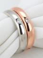 thumb Smooth Zircons Simple New Copper Ring 1