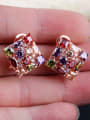 thumb Monalisa Cluster earring ,Colorful Zircon Mosaic Of AAA ,Fashion 2