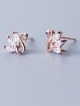 thumb 925 Sterling Silver With Silver Plated Personality swan Animal Stud Earrings 1