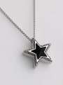 thumb 925 Sterling Silver With Acrylic  Retro Simplistic Pentagram pendant  Necklaces 2