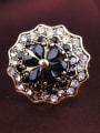 thumb Classical Retro Resin stones Crystals Flowery Alloy Ring 3
