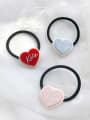 thumb Rubber Band  With Acrylic  Cute Heart-Shaped Hair Ropes 0