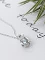 thumb Fashion Crown Shaped Zircon S925 Silver Necklace 2