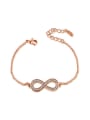 thumb Exquisite Rose Gold Plated Figure Eight Shaped Crystal Bracelet 0