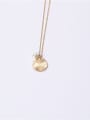 thumb Titanium With Gold Plated Simplistic Round Necklaces 3