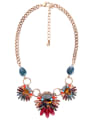 thumb Retro Bohemia Colorful Natural Flower Shaped Necklace 0