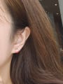 thumb Alloy With Rose Gold Plated Cute Flower Stud Earrings 1